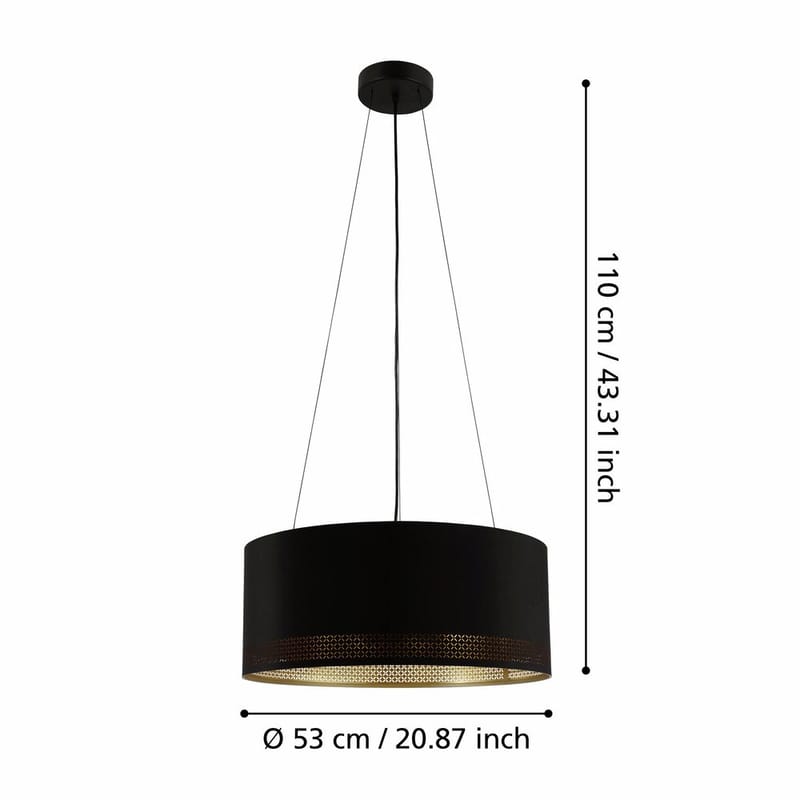 Taklampa Esteperra med 3 lampor - 53 cm - Belysning & el - Inomhusbelysning & lampor - Taklampa & takbelysning - Pendellampor & hänglampor