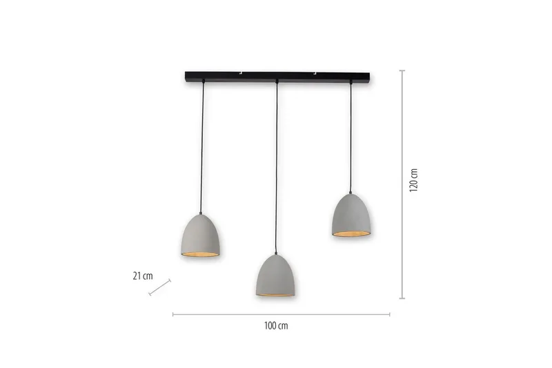 Taklampa Eton - 21x120x100 cm - Belysning & el - Inomhusbelysning & lampor - Taklampa & takbelysning - Pendellampor & hänglampor