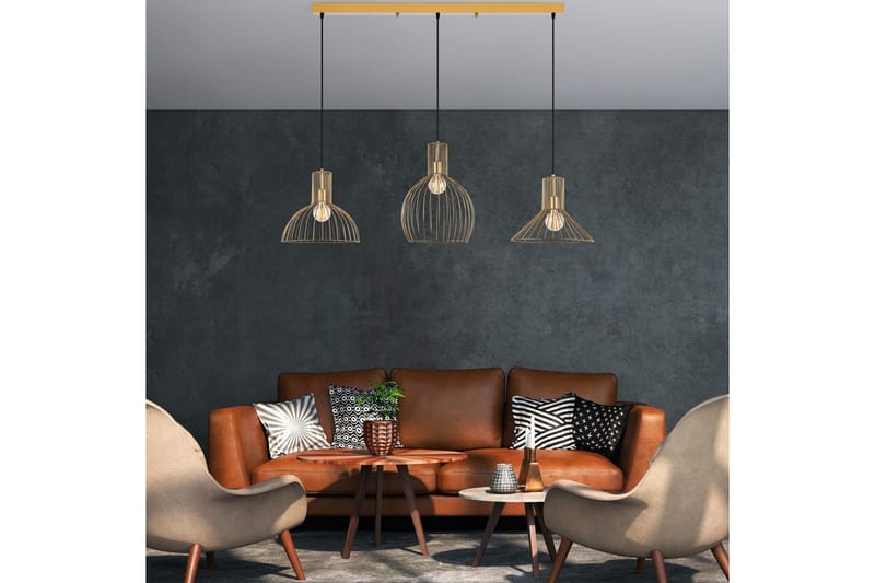 Taklampa Halven Gold - Guld - Belysning & el - Inomhusbelysning & lampor - Taklampa & takbelysning - Pendellampor & hänglampor