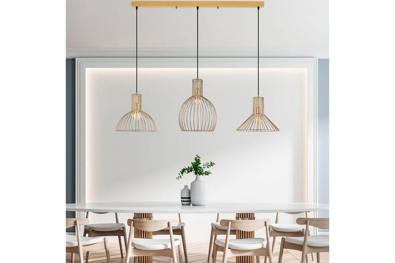 Taklampa Halven Gold - Guld - Belysning & el - Inomhusbelysning & lampor - Taklampa & takbelysning - Pendellampor & hänglampor