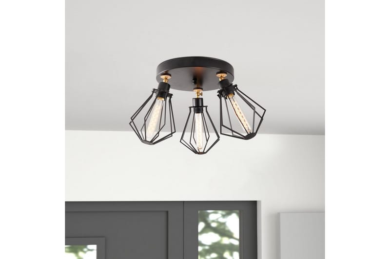 Taklampa Hillmere Svart / Rany - Guld/Svart - Belysning & el - Inomhusbelysning & lampor - Taklampa & takbelysning - Plafond