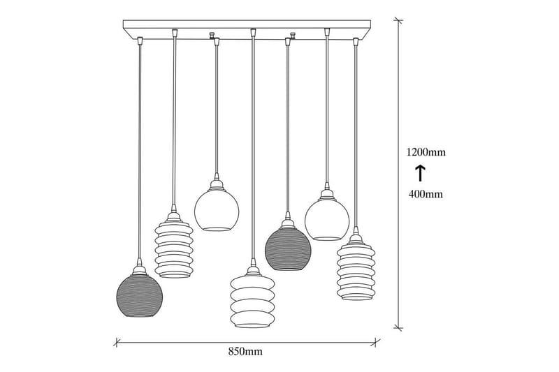 Taklampa Ilena Rök - Antracit - Belysning & el - Inomhusbelysning & lampor - Taklampa & takbelysning - Pendellampor & hänglampor
