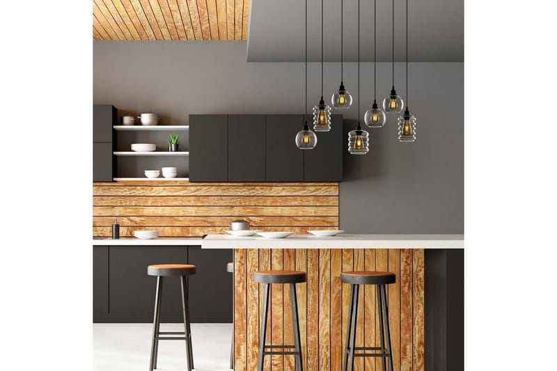 Taklampa Ilena Rök - Antracit - Belysning & el - Inomhusbelysning & lampor - Taklampa & takbelysning - Pendellampor & hänglampor