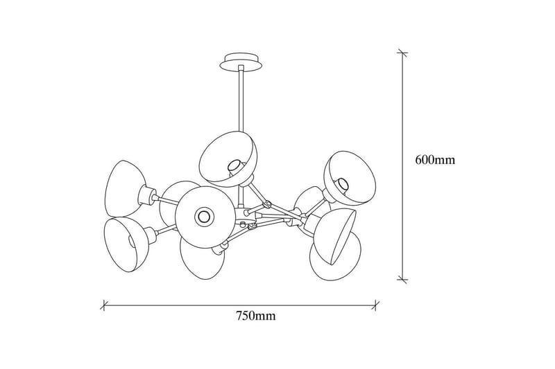 Taklampa Ilmare Moonza Svart - Svart - Belysning & el - Inomhusbelysning & lampor - Taklampa & takbelysning - Pendellampor & hänglampor