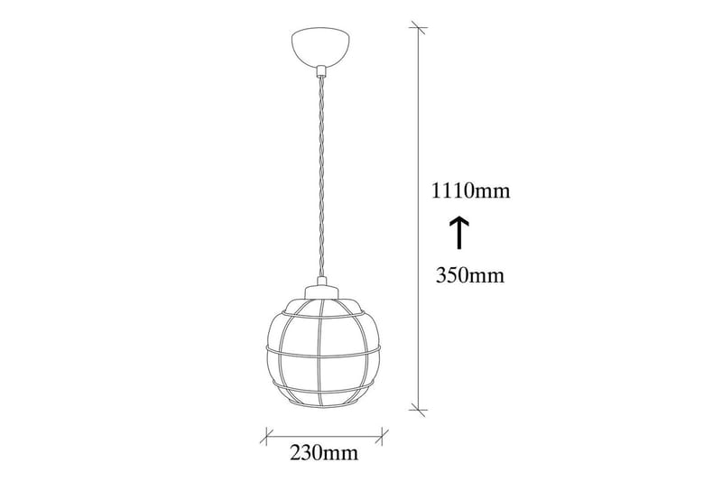 Taklampa Jaran Koppar Enkeluttag - Enkeluttag - Belysning & el - Inomhusbelysning & lampor - Taklampa & takbelysning - Pendellampor & hänglampor