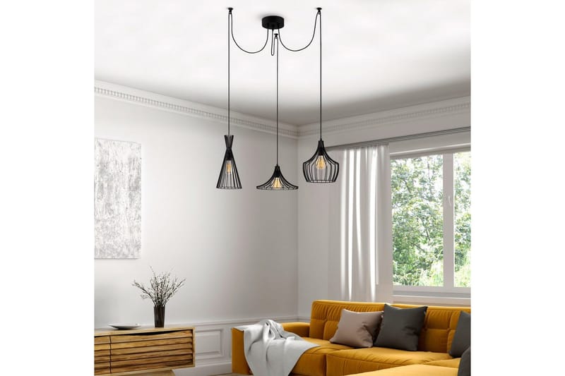 Taklampa Jarim Svart - Svart - Belysning & el - Inomhusbelysning & lampor - Taklampa & takbelysning - Pendellampor & hänglampor