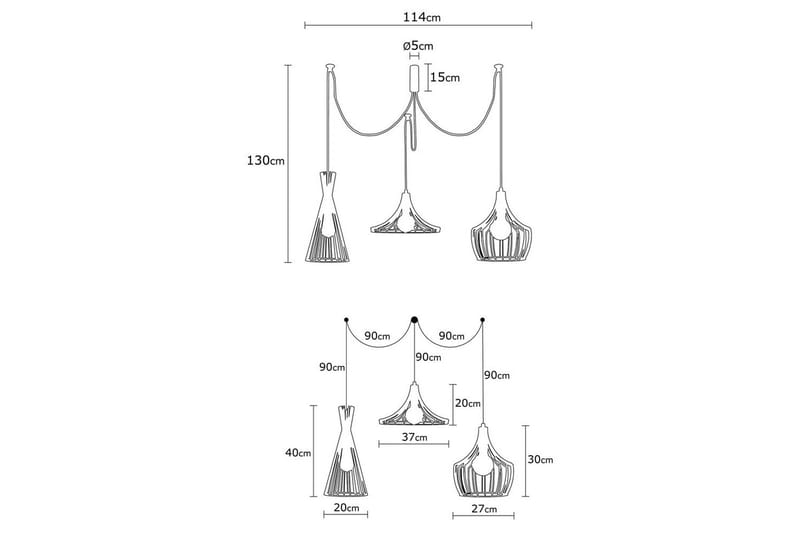 Taklampa Jarim Svart - Svart - Belysning & el - Inomhusbelysning & lampor - Taklampa & takbelysning - Pendellampor & hänglampor