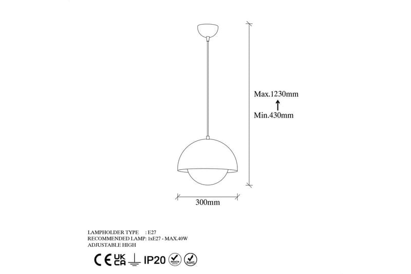 Taklampa Jarnel Rany - Guld - Belysning & el - Inomhusbelysning & lampor - Taklampa & takbelysning - Pendellampor & hänglampor