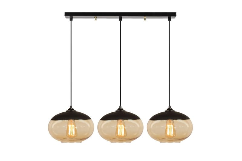 Taklampa Jeba Tre Svart / Honung - Svart - Belysning & el - Inomhusbelysning & lampor - Taklampa & takbelysning - Pendellampor & hänglampor