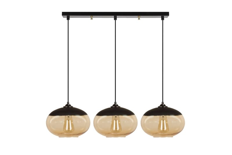 Taklampa Jeba Tre Svart / Honung - Svart - Belysning & el - Inomhusbelysning & lampor - Taklampa & takbelysning - Pendellampor & hänglampor