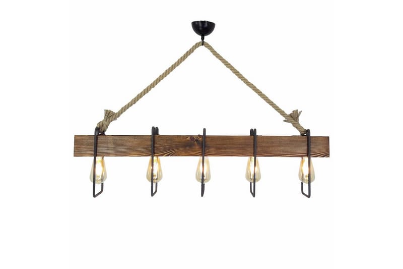 Taklampa Kalldrun Valnöt / Svart / Beige - Valnöt / Svart / Beige - Belysning & el - Inomhusbelysning & lampor - Taklampa & takbelysning - Pendellampor & hänglampor