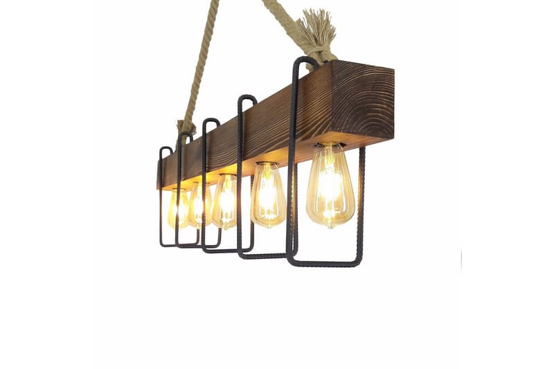 Taklampa Kalldrun Valnöt / Svart / Beige - Valnöt / Svart / Beige - Belysning & el - Inomhusbelysning & lampor - Taklampa & takbelysning - Pendellampor & hänglampor
