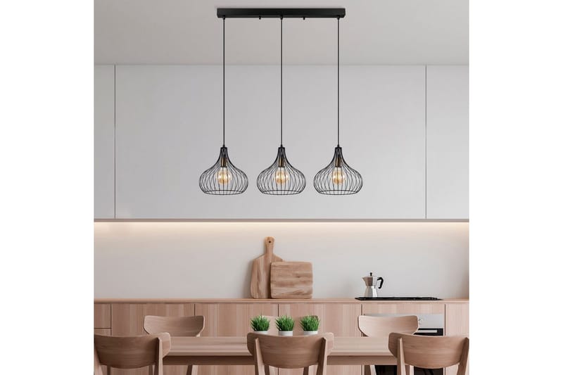 Taklampa Kiron Svart / Antik Tre - Svart - Belysning & el - Inomhusbelysning & lampor - Taklampa & takbelysning - Pendellampor & hänglampor