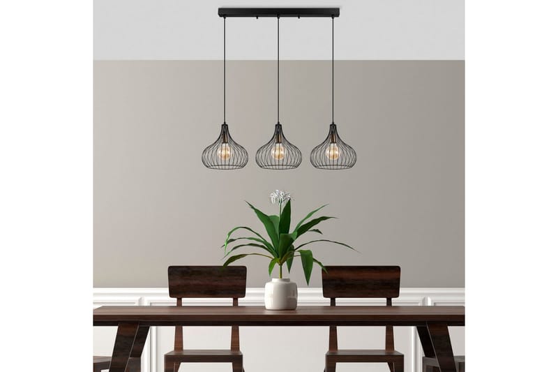 Taklampa Kiron Svart / Antik Tre - Svart - Belysning & el - Inomhusbelysning & lampor - Taklampa & takbelysning - Pendellampor & hänglampor