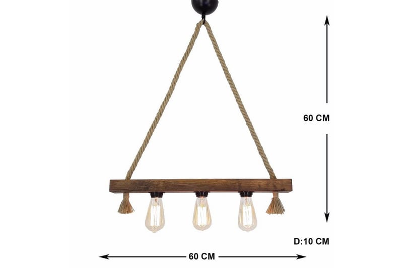 Taklampa Kutuk Valnöt - Brun - Belysning & el - Inomhusbelysning & lampor - Taklampa & takbelysning - Pendellampor & hänglampor