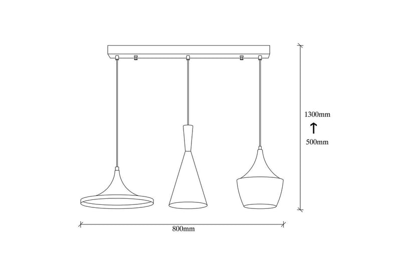 Taklampa Mangol Set Svart / Rany - Guld/Svart - Belysning & el - Inomhusbelysning & lampor - Taklampa & takbelysning - Pendellampor & hänglampor
