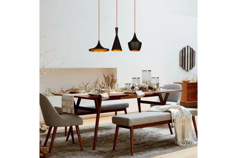 Taklampa Mangol Set Svart / Rany - Guld/Svart - Belysning & el - Inomhusbelysning & lampor - Taklampa & takbelysning - Pendellampor & h änglampor