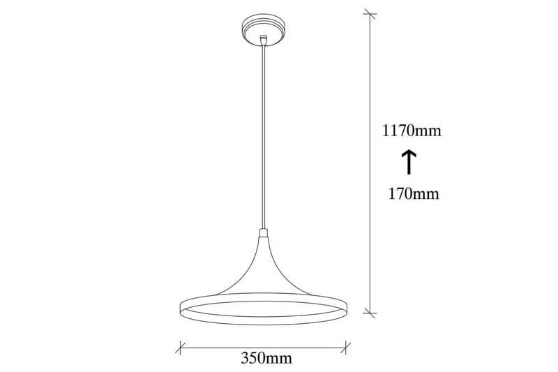 Taklampa Mangol Svart / Röd Diameter: 35 cm - Mörkröd/Svart - Belysning & el - Inomhusbelysning & lampor - Taklampa & takbelysning - Pendellampor & hänglampor
