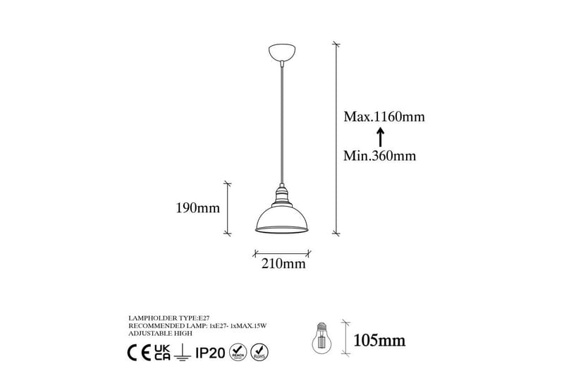 Taklampa Masatsune Svart / Antik - Svart / Antik - Belysning & el - Inomhusbelysning & lampor - Taklampa & takbelysning - Pendellampor & hänglampor