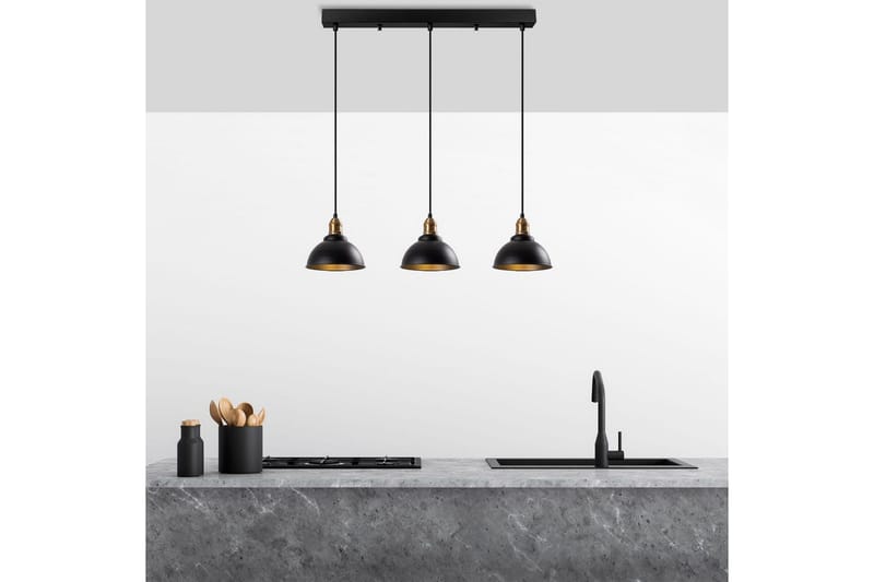 Taklampa Masatsune Tre Svart / Antik - Svart / Antik - Belysning & el - Inomhusbelysning & lampor - Taklampa & takbelysning - Pendellampor & hänglampor