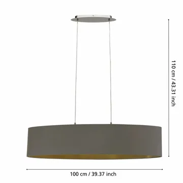 Taklampa Maserlo med 2 lampor - 25 cm - Belysning & el - Inomhusbelysning & lampor - Taklampa & takbelysning - Pendellampor & hänglampor