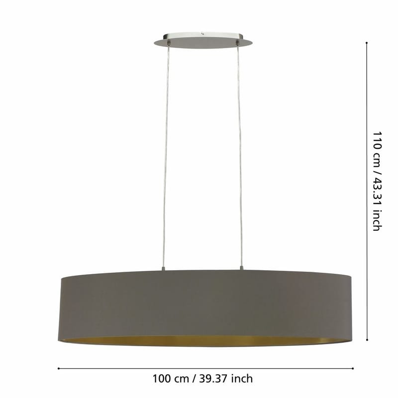 Taklampa Maserlo med 2 lampor - 25 cm - Belysning & el - Inomhusbelysning & lampor - Taklampa & takbelysning - Pendellampor & hänglampor