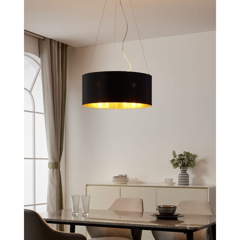 Taklampa Maserlo med 3 lampor - Matt nickel/svart - Belysning & el - Inomhusbelysning & lampor - Taklampa & takbelysning - Pendellampor & hänglampor