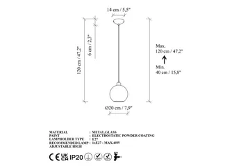 Taklampa Mayur Gul / Svart - Gul / Svart - Belysning & el - Inomhusbelysning & lampor - Taklampa & takbelysning - Pendellampor & hänglampor