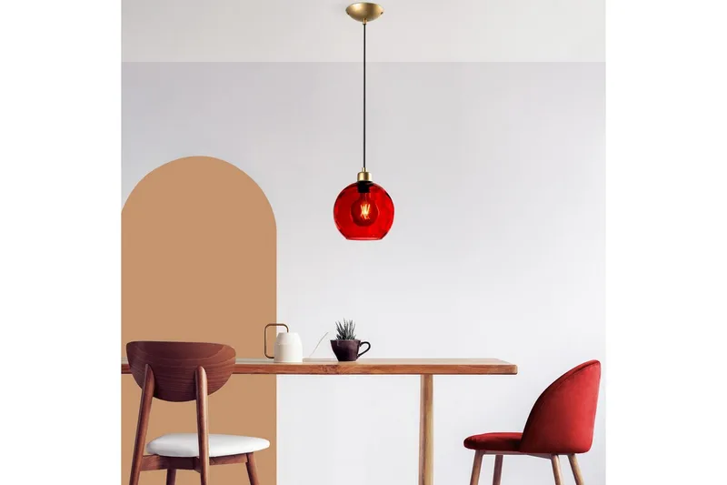 Taklampa Mayur Röd / Rany - Röd / Rany - Belysning & el - Inomhusbelysning & lampor - Taklampa & takbelysning - Pendellampor & hänglampor