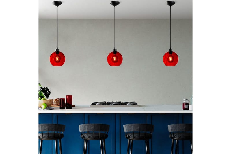 Taklampa Mayur Röd / Svart - Röd / Svart - Belysning & el - Inomhusbelysning & lampor - Taklampa & takbelysning - Pendellampor & hänglampor