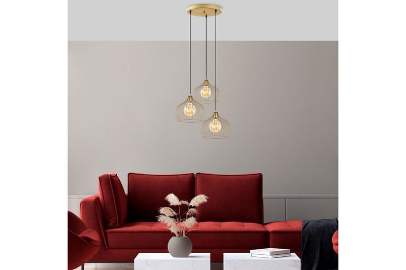 Taklampa Meron Shiny Gold Circle - Guld - Belysning & el - Inomhusbelysning & lampor - Taklampa & takbelysning - Pendellampor & hänglampor