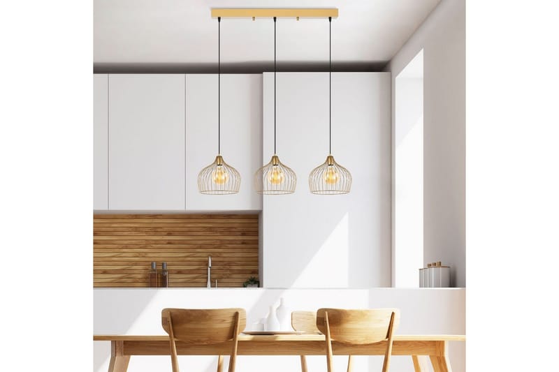 Taklampa Meron Shiny Gold Horizontal - Guld - Belysning & el - Inomhusbelysning & lampor - Taklampa & takbelysning - Pendellampor & hänglampor