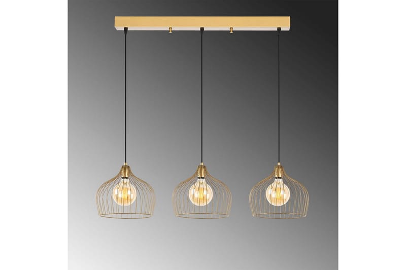 Taklampa Meron Shiny Gold Horizontal - Guld - Belysning & el - Inomhusbelysning & lampor - Taklampa & takbelysning - Pendellampor & hänglampor
