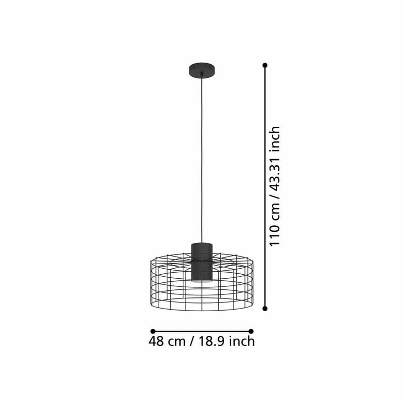Taklampa Milligan - 480 mm - Belysning & el - Inomhusbelysning & lampor - Taklampa & takbelysning - Pendellampor & hänglampor