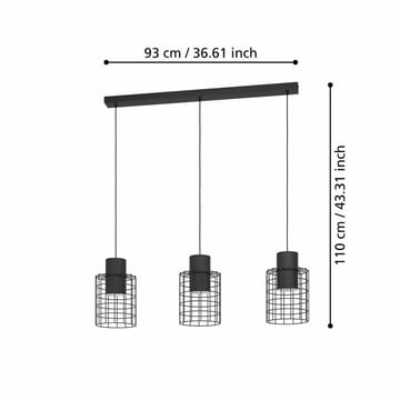 Taklampa Milligan med 3 lampor - 20 cm - Belysning & el - Inomhusbelysning & lampor - Taklampa & takbelysning - Pendellampor & hänglampor