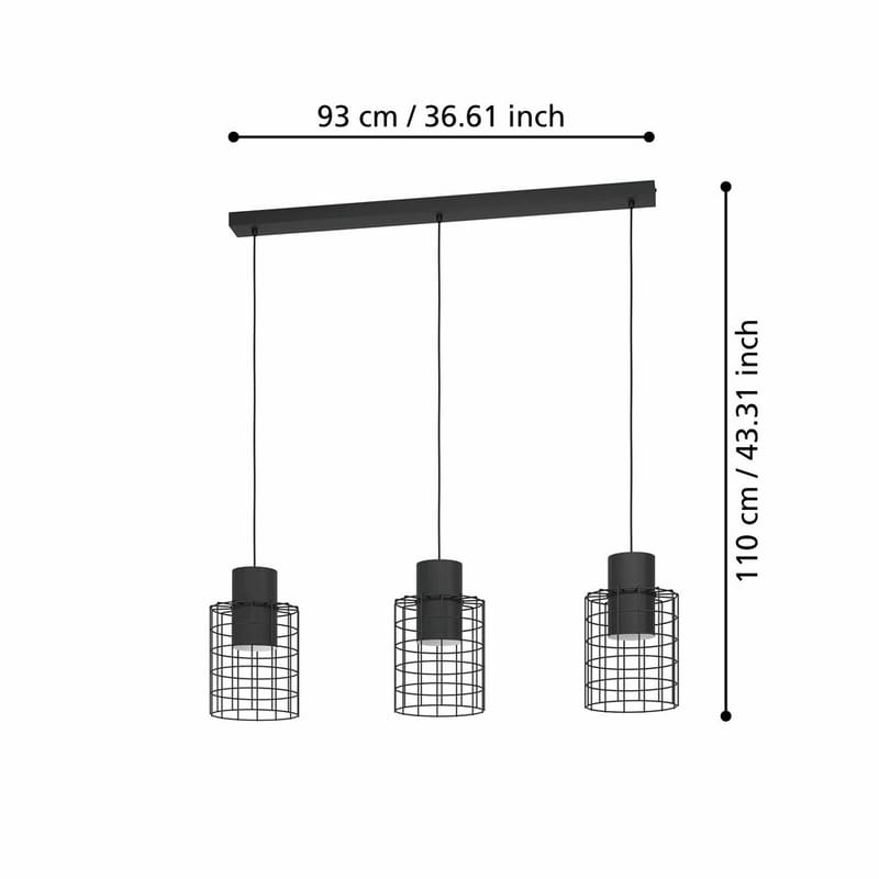 Taklampa Milligan med 3 lampor - 20 cm - Belysning & el - Inomhusbelysning & lampor - Taklampa & takbelysning - Pendellampor & hänglampor