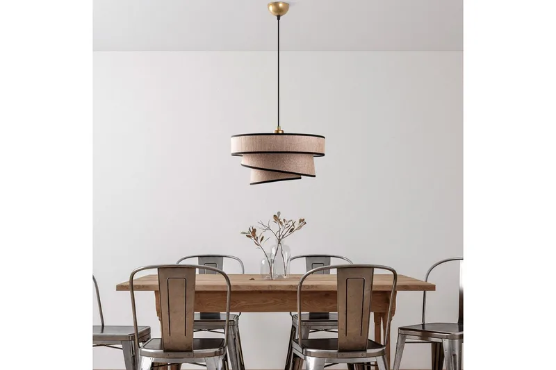 Taklampa Miwako Ljusbrun - Ljusbrun - Belysning & el - Inomhusbelysning & lampor - Taklampa & takbelysning - Pendellampor & hänglampor