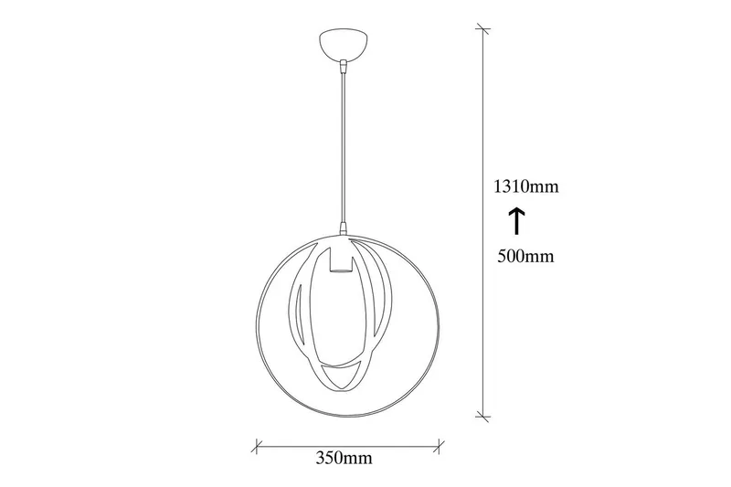 Taklampa Munel Svart - Svart - Belysning & el - Inomhusbelysning & lampor - Taklampa & takbelysning - Pendellampor & hänglampor