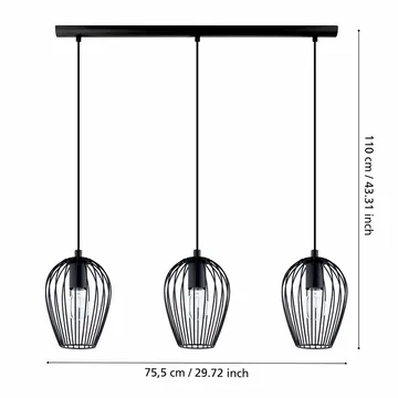 Taklampa Newtown med 3 Lampor - 16 cm - Belysning & el - Inomhusbelysning & lampor - Taklampa & takbelysning - Pendellampor & hänglampor