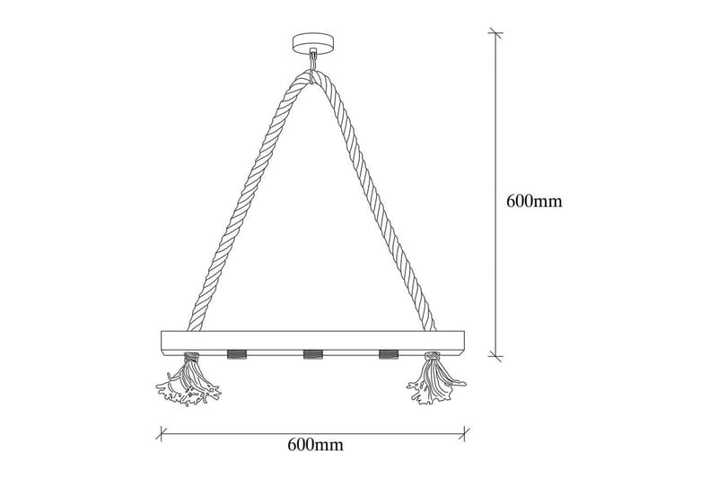 Taklampa Nira Trä ( 60 x 9 cm) - Ljusfärgat trä - Belysning & el - Inomhusbelysning & lampor - Taklampa & takbelysning - Pendellampor & hänglampor