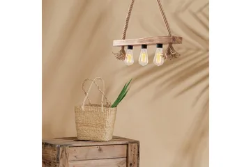 Taklampa Nira Trä ( 60 x 9 cm) - Ljusfärgat trä - Belysning & el - Inomhusbelysning & lampor - Taklampa & takbelysning - Pendellampor & hänglampor