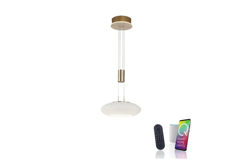 Taklampa Q-Etienne - 35x200x35 cm, Matt mässing - Belysning & el - Inomhusbelysning & lampor - Taklampa & takbelysning - Pendellampor & hänglampor