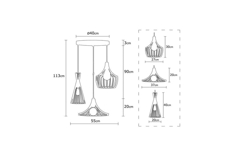 Taklampa Ralden Koppar - Guld - Belysning & el - Inomhusbelysning & lampor - Taklampa & takbelysning - Pendellampor & hänglampor
