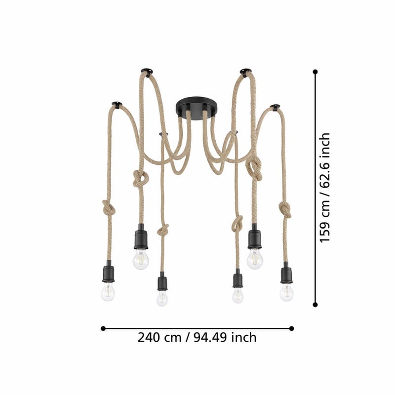 Taklampa Rampside med 6 Lampor - 18 cm - Belysning & el - Inomhusbelysning & lampor - Taklampa & takbelysning - Pendellampor & hänglampor