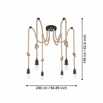 Taklampa Rampside med 6 Lampor - 18 cm - Belysning & el - Inomhusbelysning & lampor - Taklampa & takbelysning - Pendellampor & hänglampor