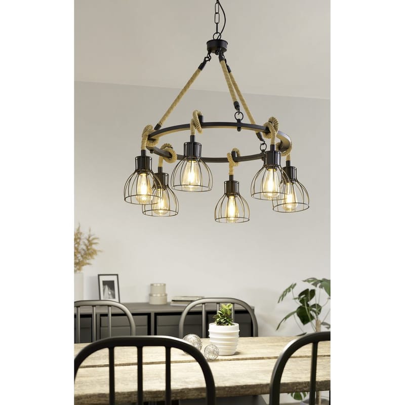 Taklampa Rampside Rund med 6 Lampor - 76 cm - Belysning & el - Inomhusbelysning & lampor - Taklampa & takbelysning - Pendellampor & hänglampor