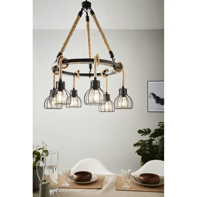 Taklampa Rampside Rund med 6 Lampor - 76 cm - Belysning & el - Inomhusbelysning & lampor - Taklampa & takbelysning - Pendellampor & hänglampor
