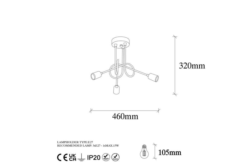 Taklampa Ranju Svart / Antik Treuttag - Treuttag - Belysning & el - Inomhusbelysning & lampor - Taklampa & takbelysning - Pendellampor & hänglampor