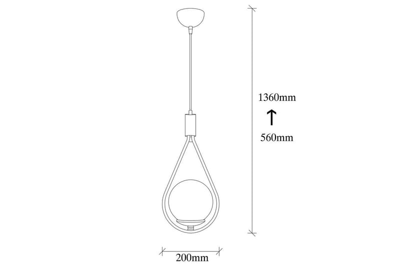Taklampa Ranpal Enkel Svart - Svart - Belysning & el - Inomhusbelysning & lampor - Taklampa & takbelysning - Pendellampor & hänglampor
