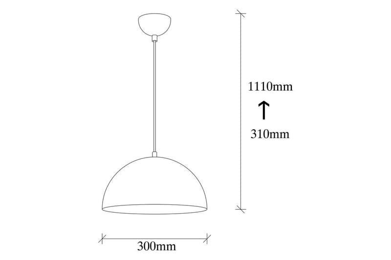 Taklampa Rantesh Vit - 30 x 30 cm - Belysning & el - Inomhusbelysning & lampor - Taklampa & takbelysning - Pendellampor & hänglampor